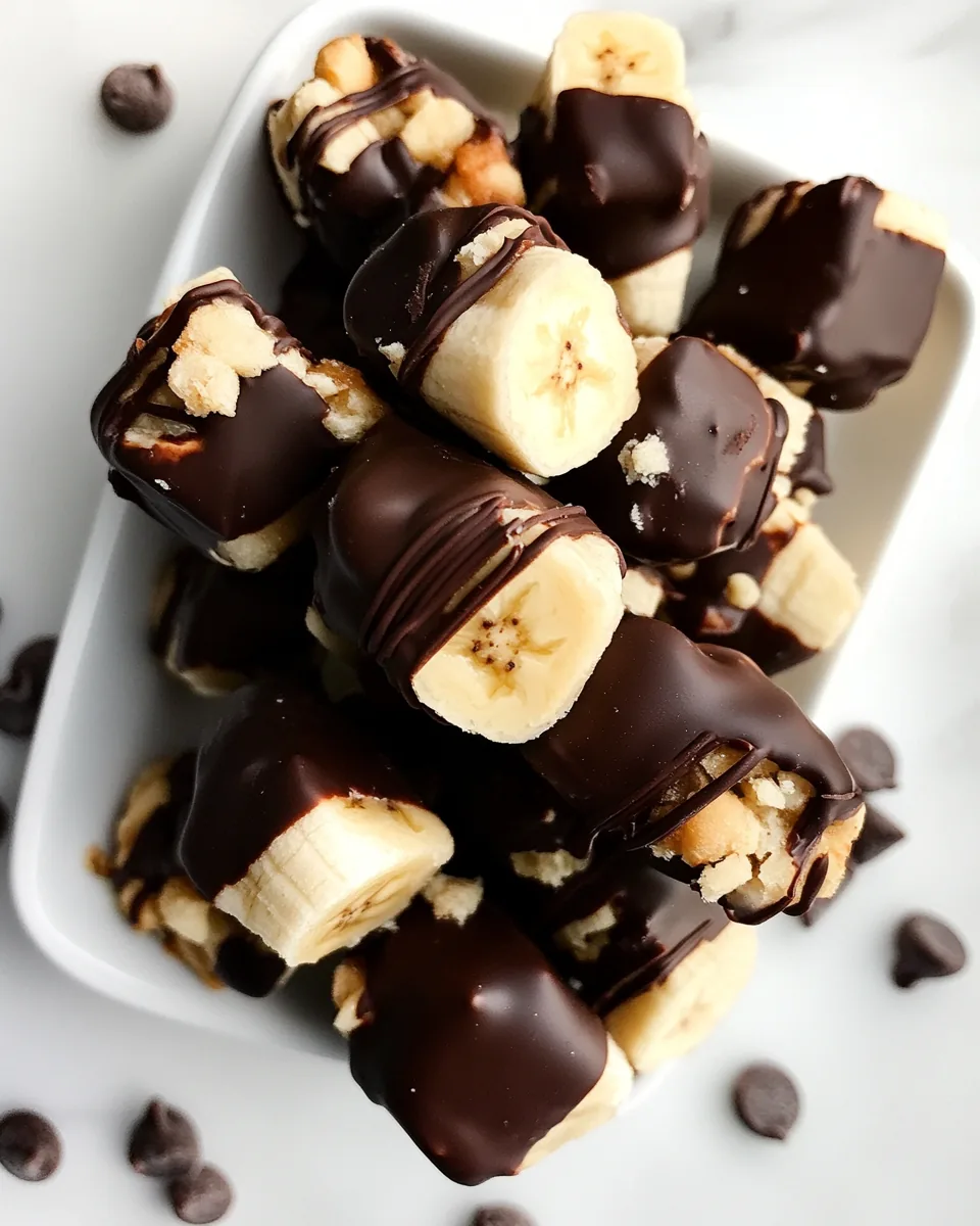 Chocolate Covered Banana Bites