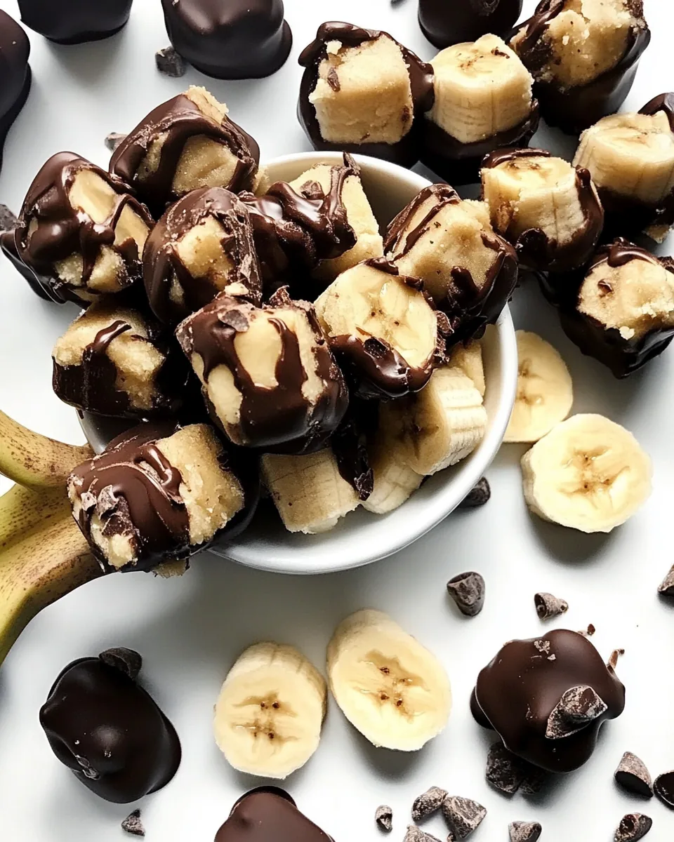 Chocolate Covered Banana Bites