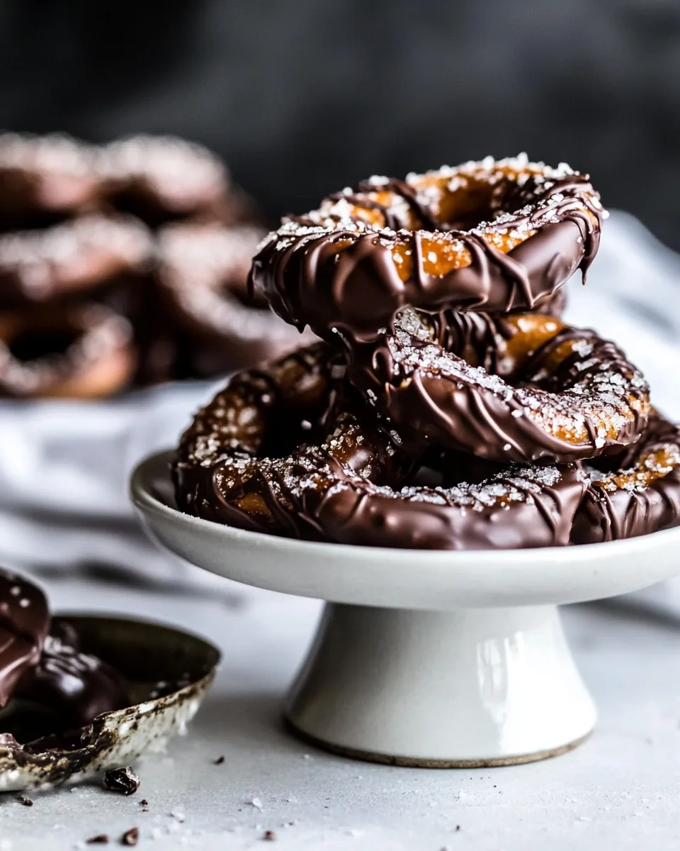 Chocolate Covered Cinnamon Sugar Pretzels