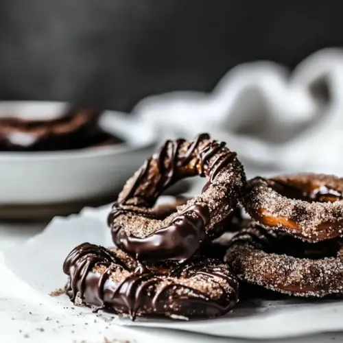 Chocolate Covered Cinnamon Sugar Pretzels