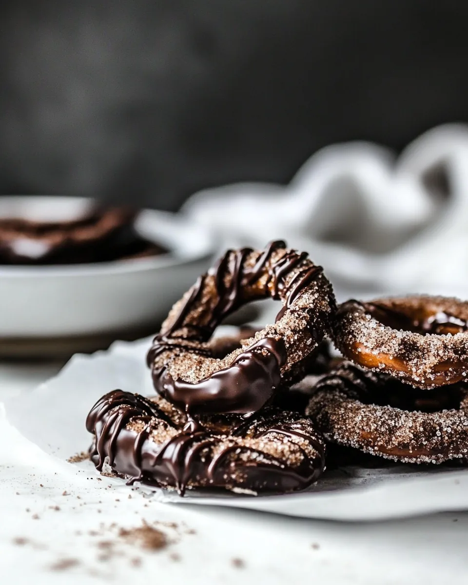 Chocolate Covered Cinnamon Sugar Pretzels