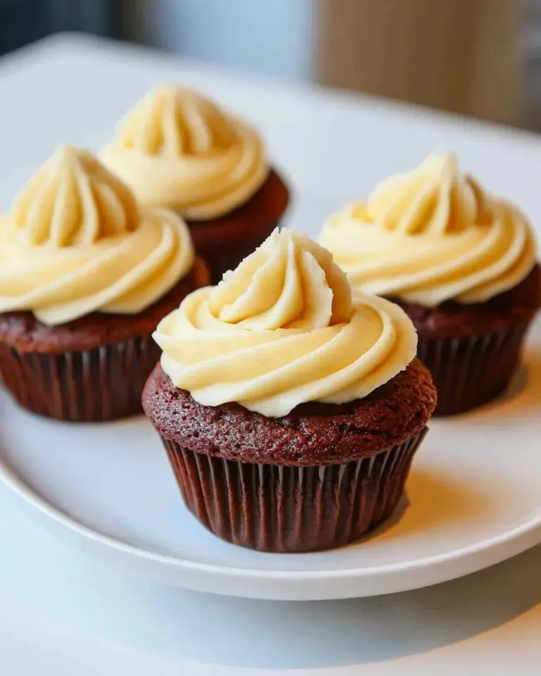 Chocolate Cupcakes with Vanilla Frosting