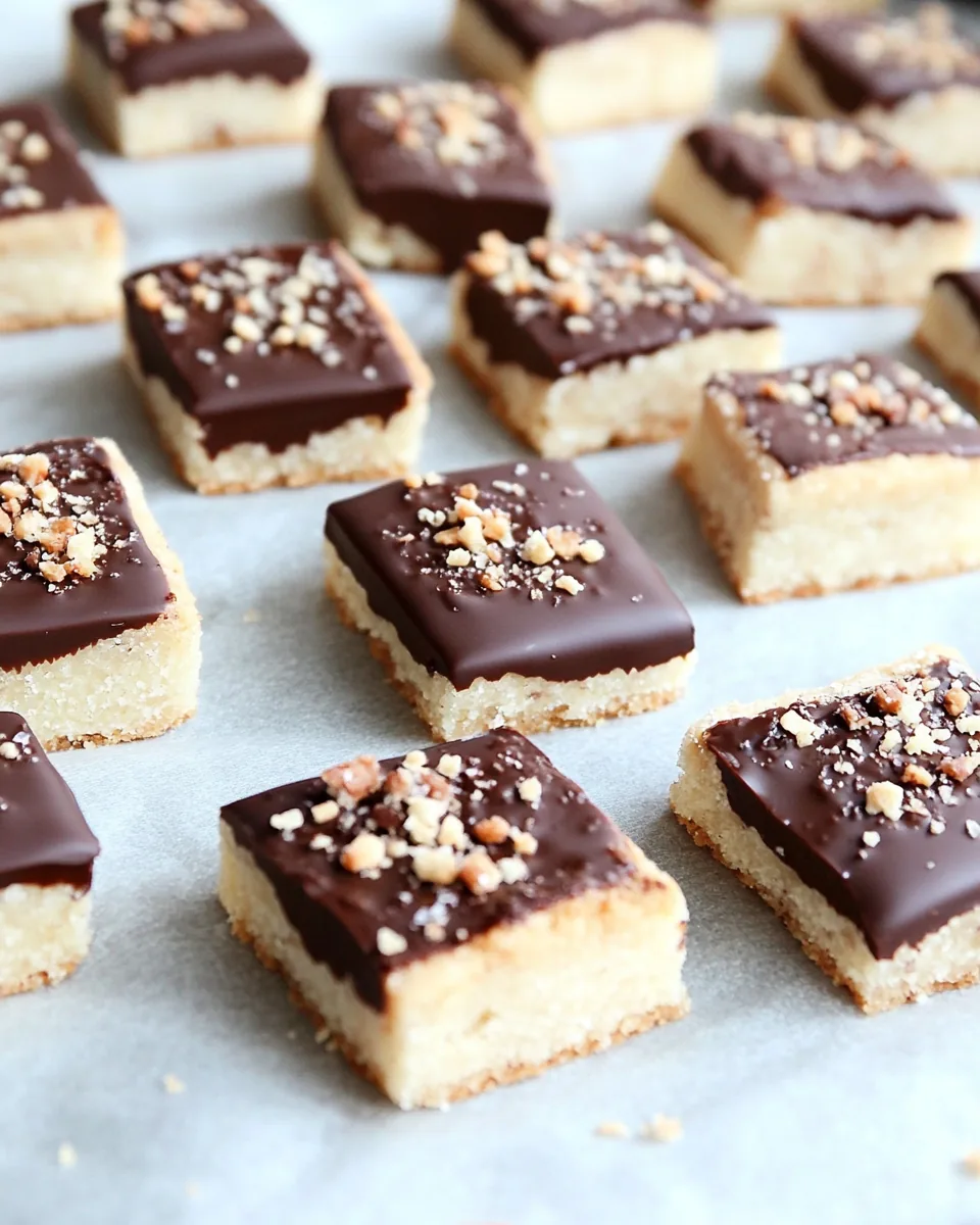 Chocolate Dipped Toffee Shortbread