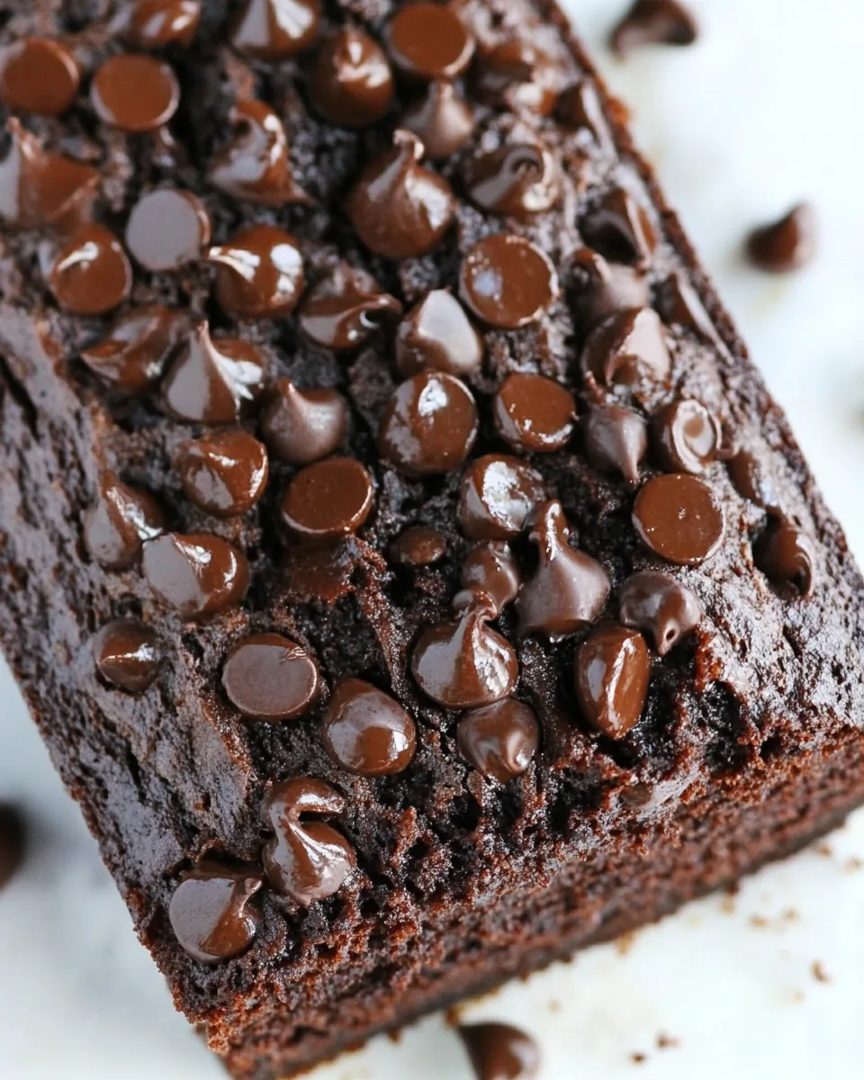 Chocolate Gluten Free Vegan Banana Bread