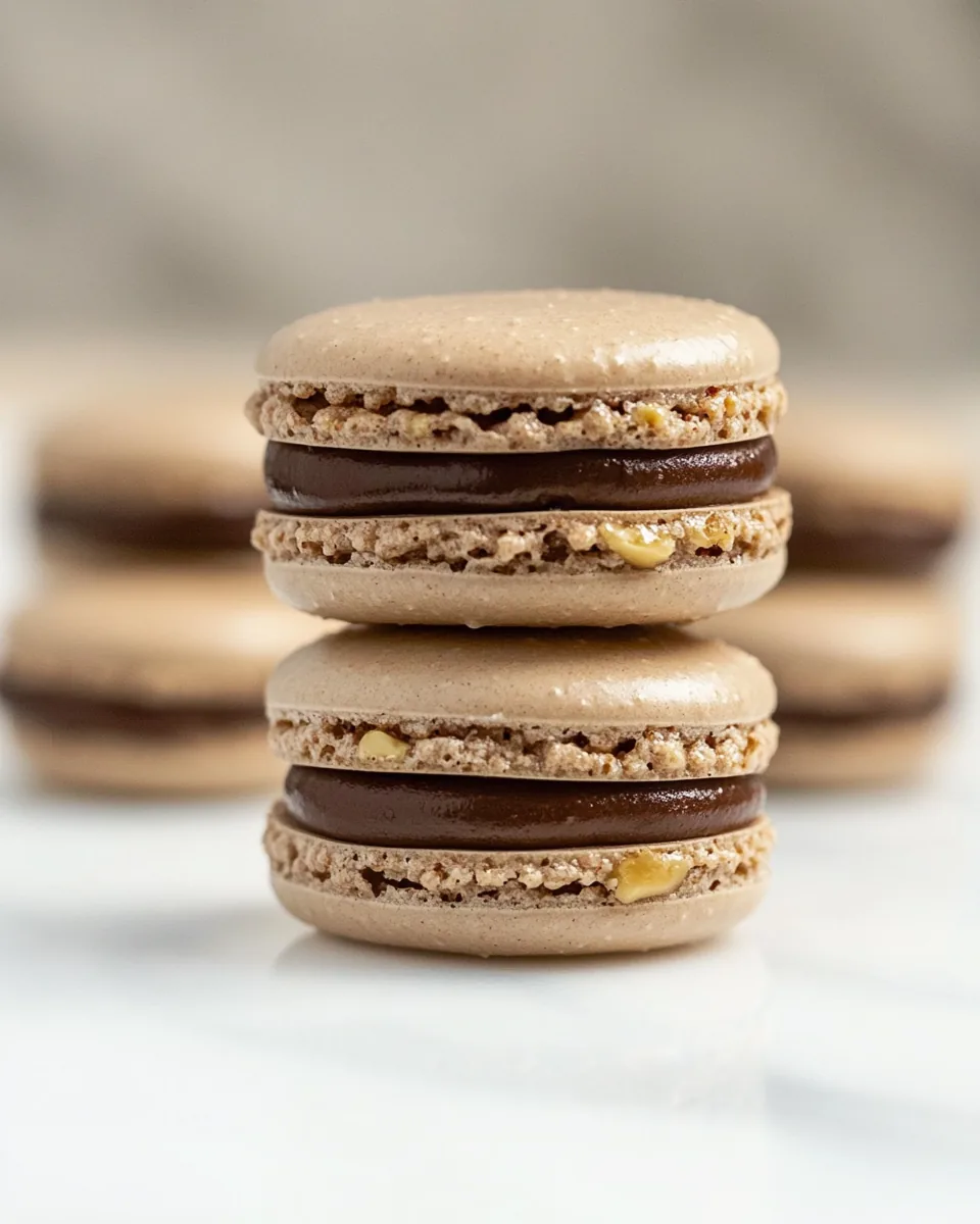 Chocolate Hazelnut Macarons