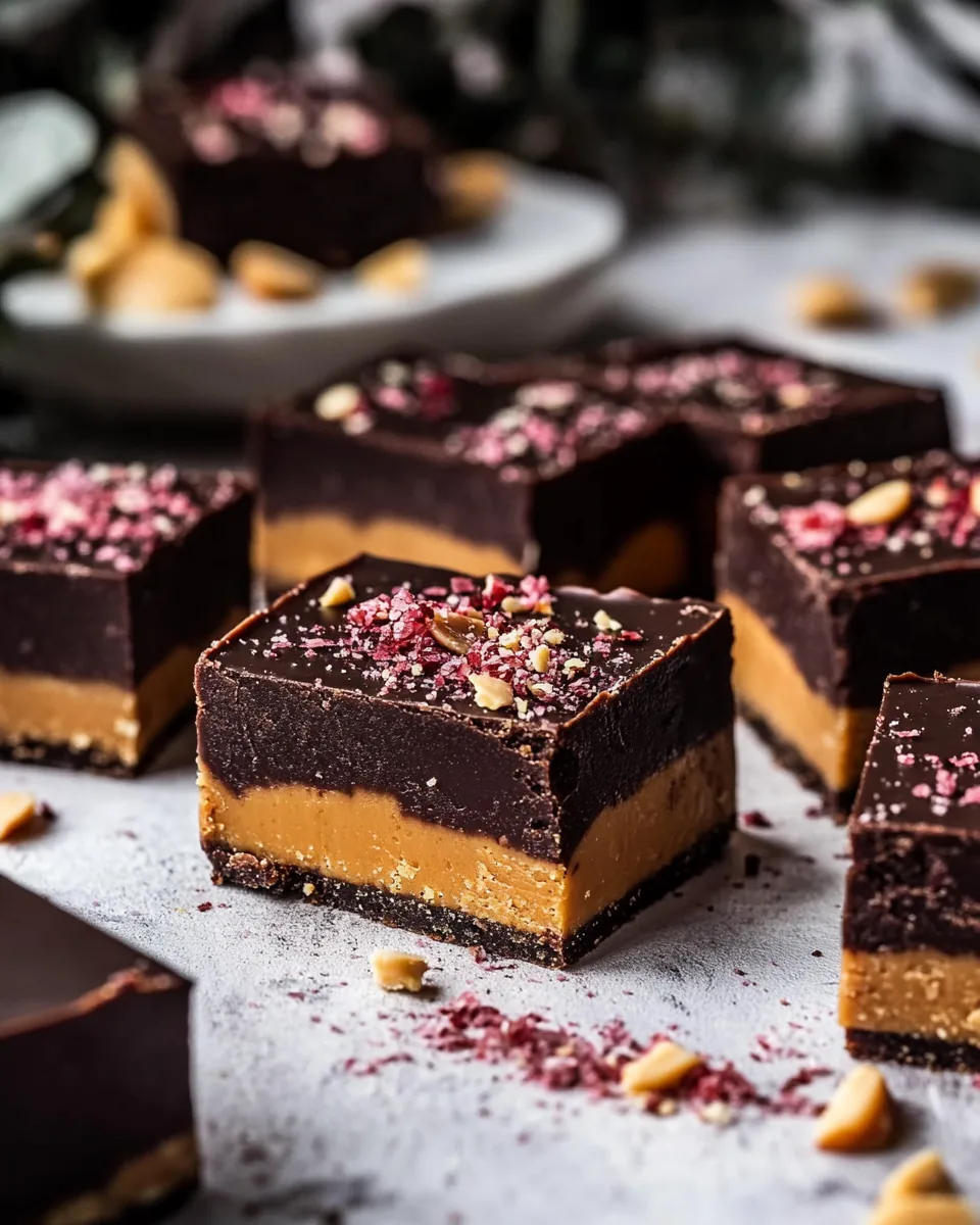 Chocolate Peanut Butter Fudge Bars