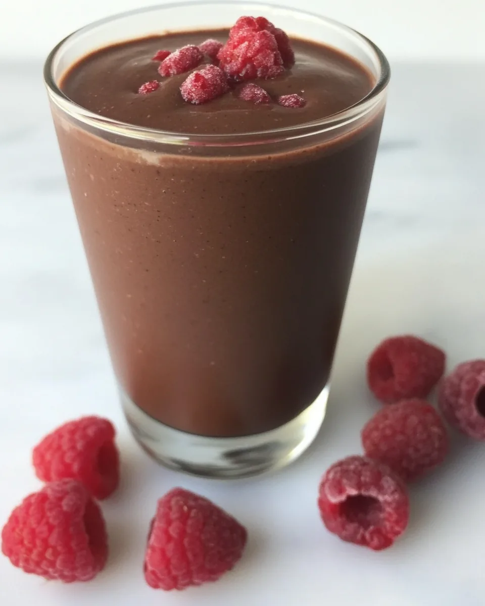 Chocolate Raspberry Sneaky Green Smoothie