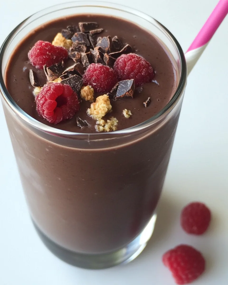 Chocolate Raspberry Sneaky Green Smoothie