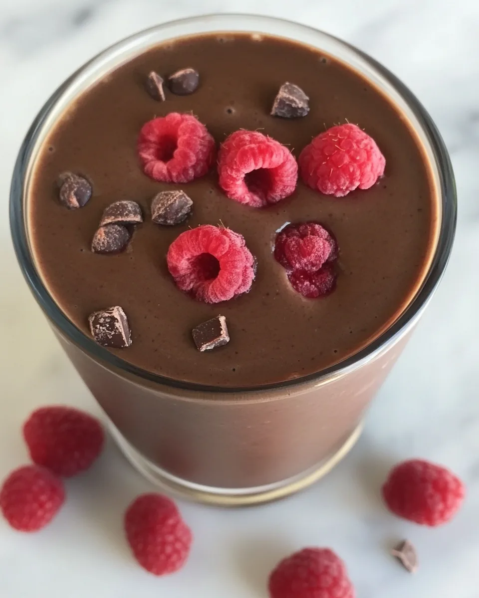 Chocolate Raspberry Sneaky Green Smoothie