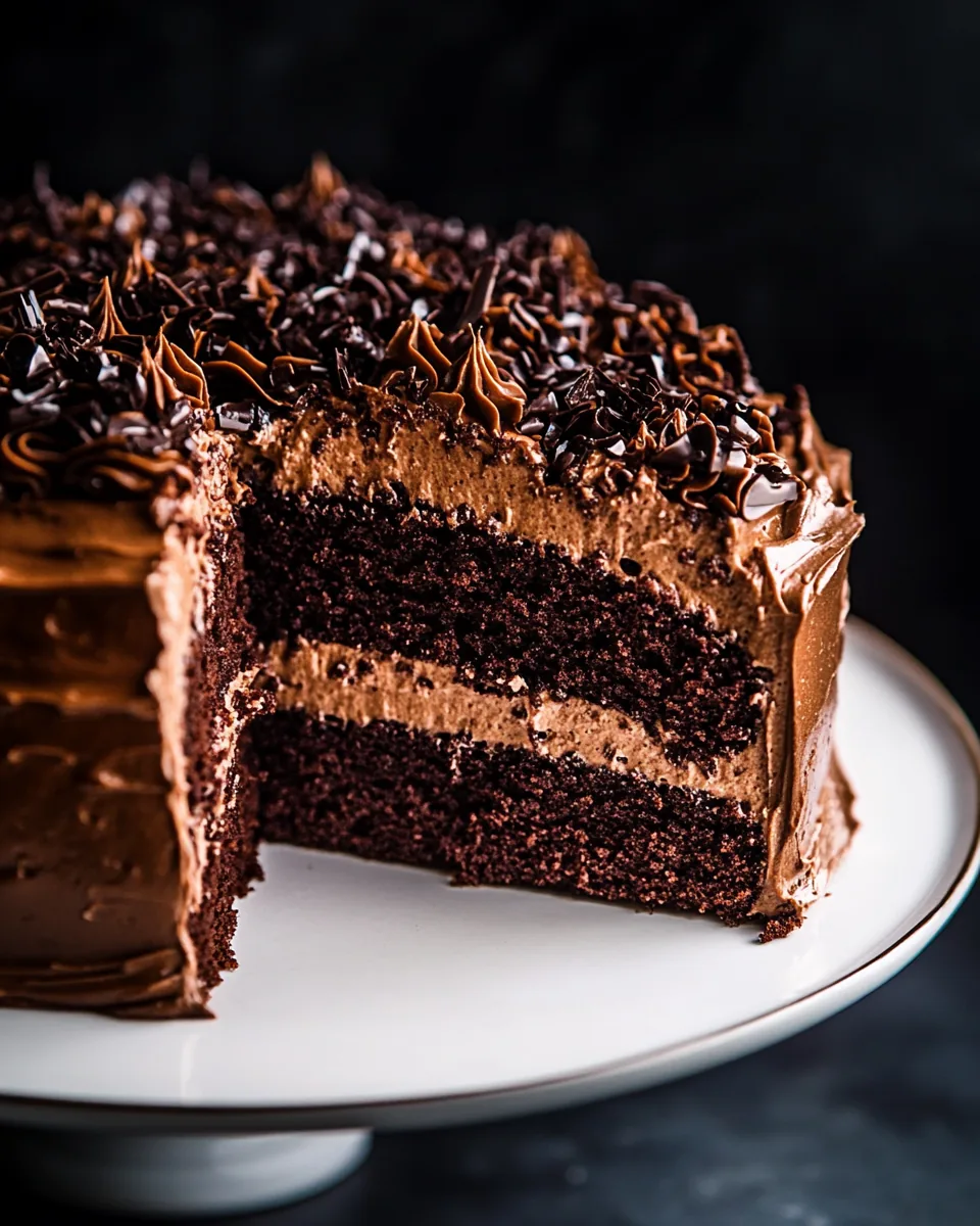 Chocolate Ricotta Layer Cake