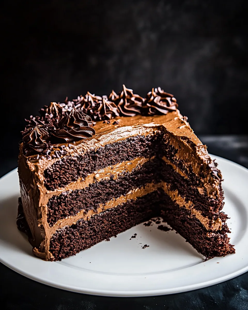 Chocolate Ricotta Layer Cake
