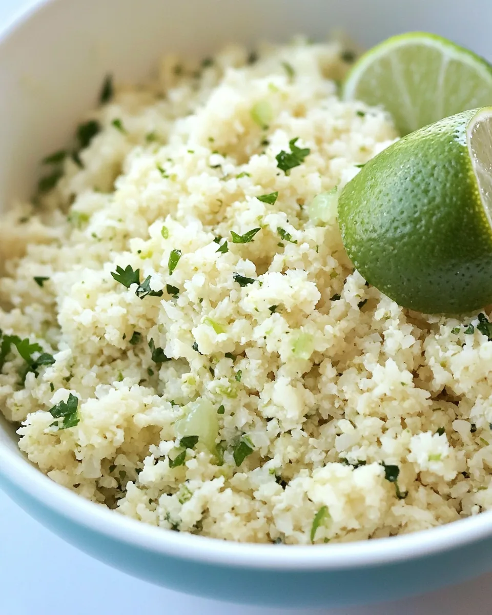 Cilantro Lime Cauliflower Rice