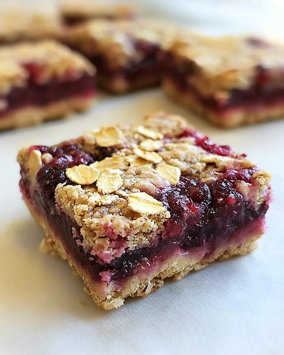 Clean Eating Raspberry Oat Bars