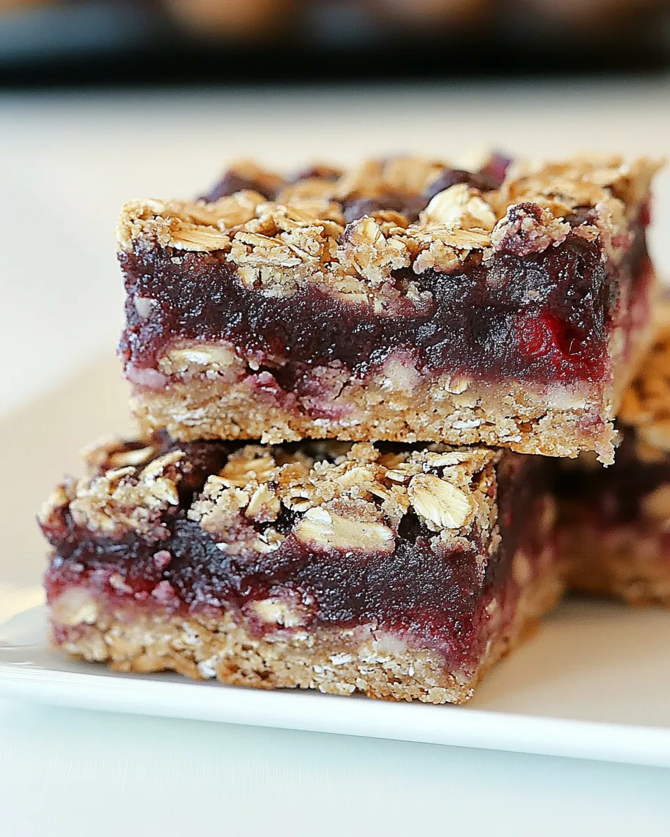 Clean Eating Raspberry Oat Bars