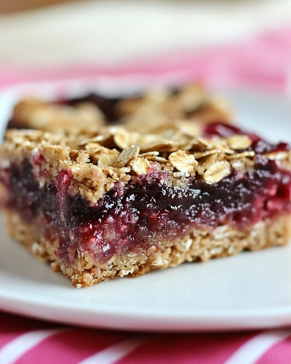 Clean Eating Raspberry Oat Bars