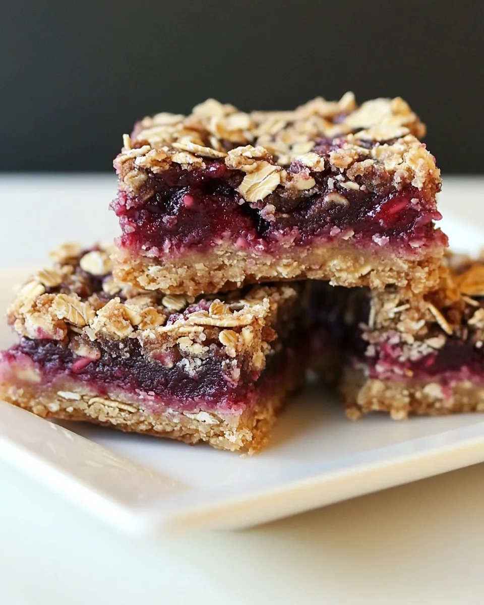 Clean Eating Raspberry Oat Bars