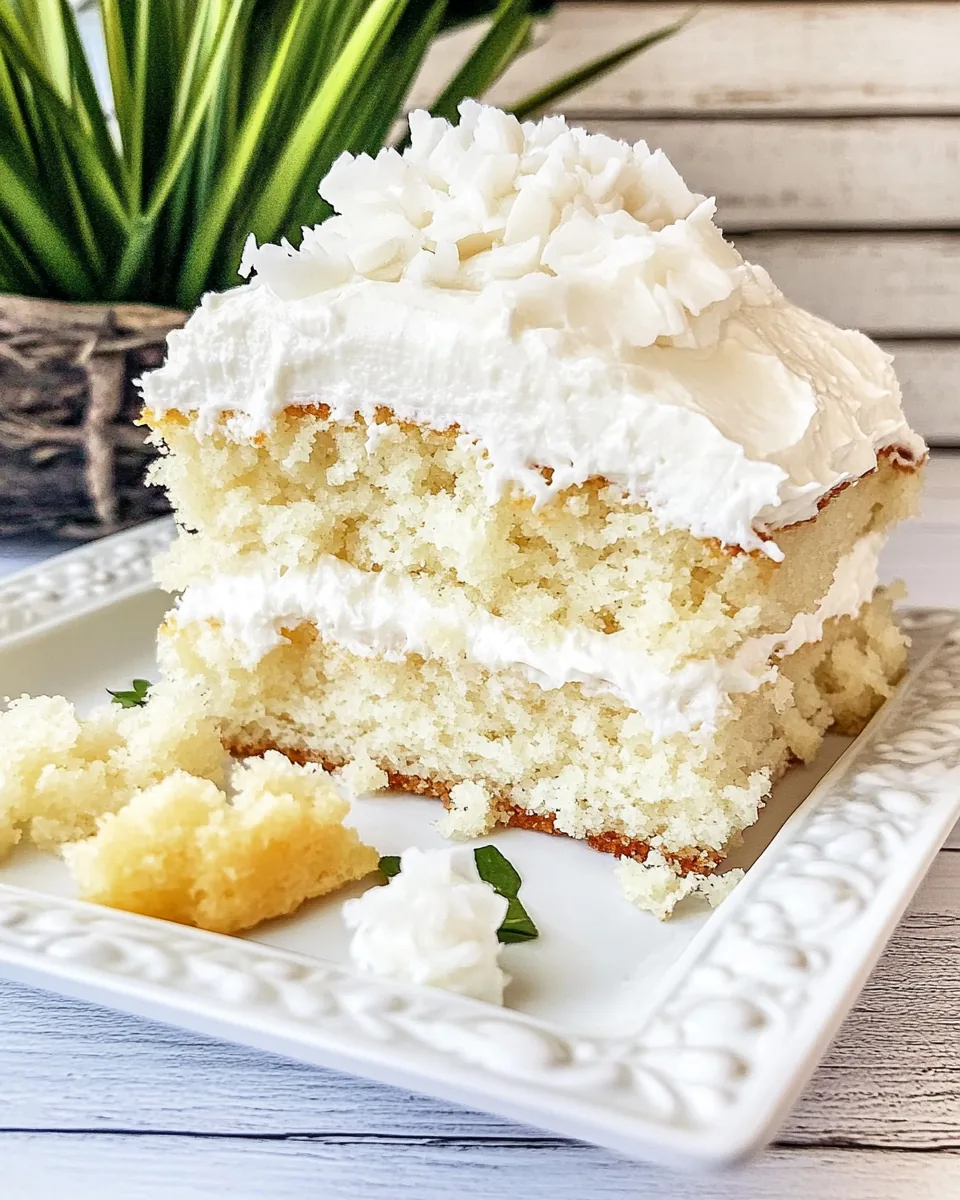 Coconut Cake with Sour Cream Frosting