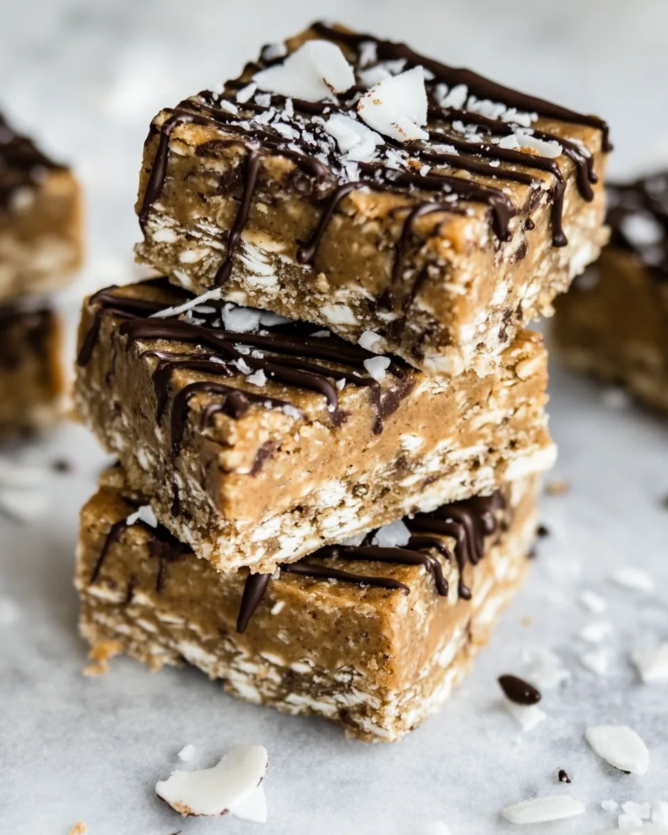 Coconut Chocolate Peanut Butter Protein Bars