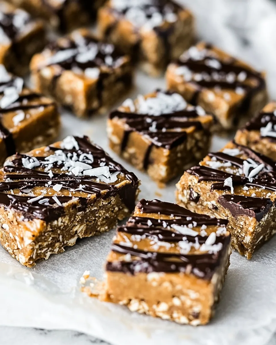 Coconut Chocolate Peanut Butter Protein Bars