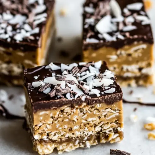 Coconut Chocolate Peanut Butter Protein Bars
