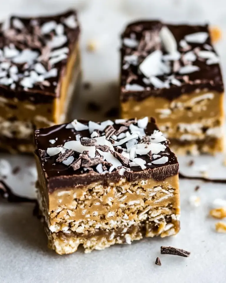 Coconut Chocolate Peanut Butter Protein Bars