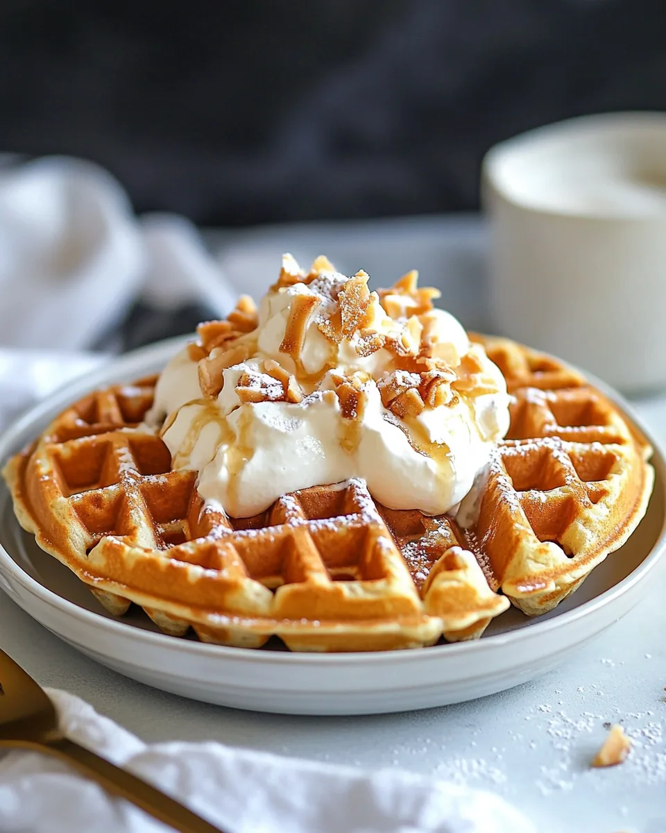 Coconut Cream Pie Waffles