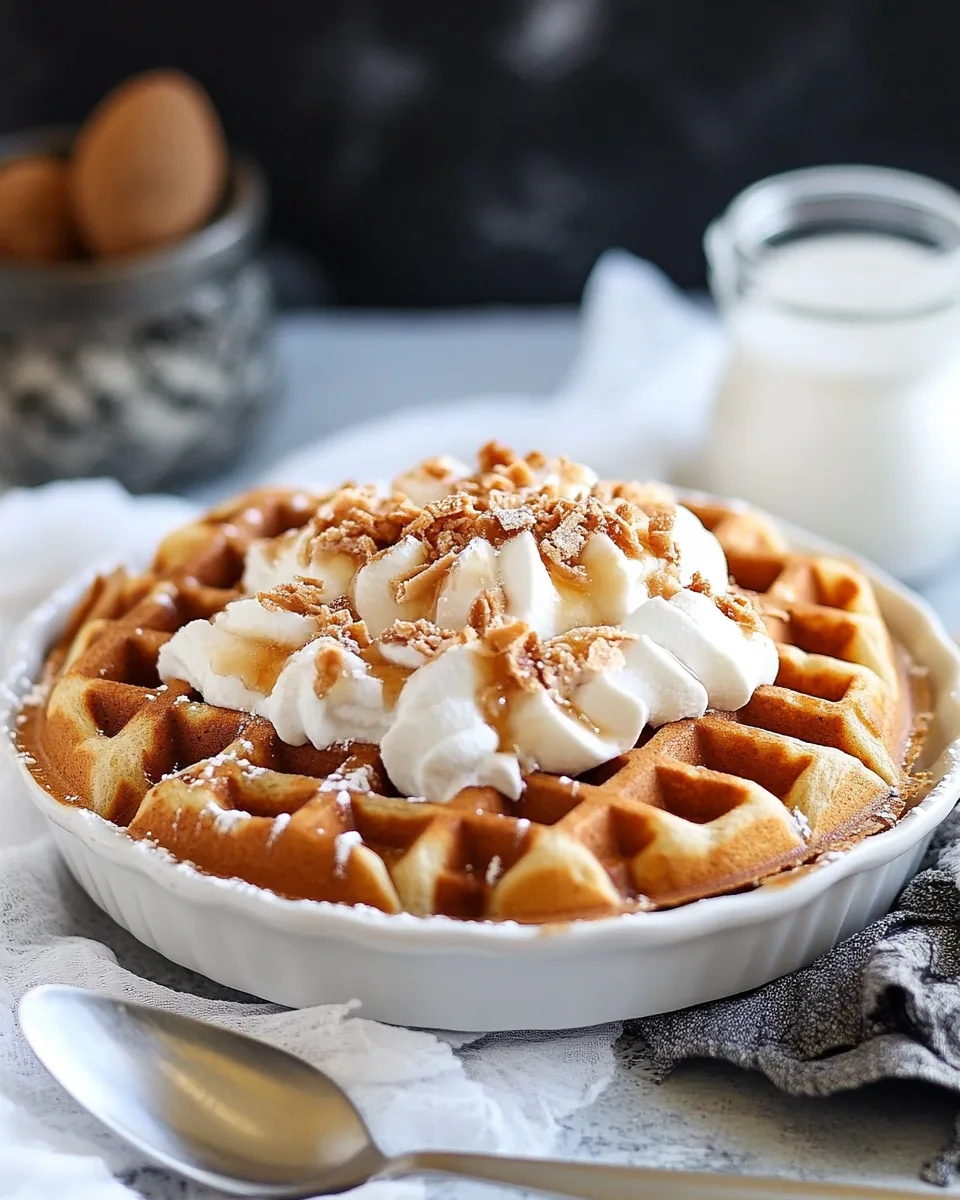 Coconut Cream Pie Waffles