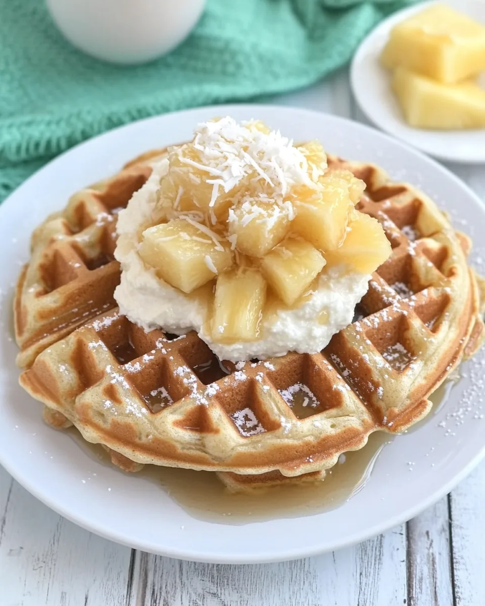 Coconut Cream Waffles