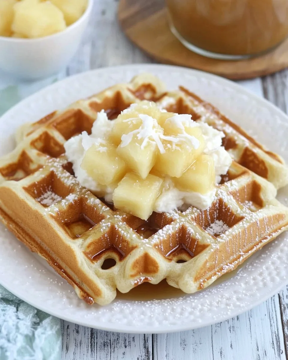 Coconut Cream Waffles