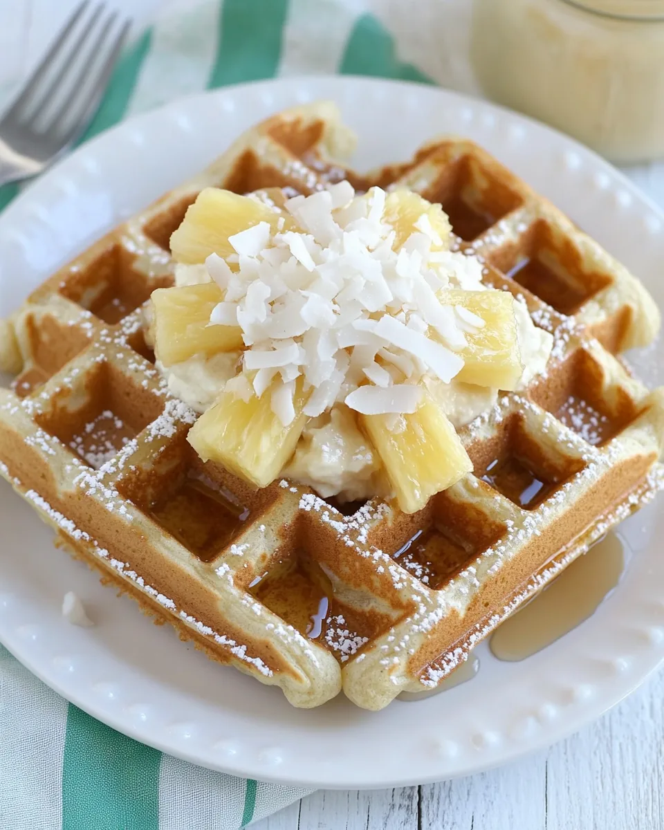 Coconut Cream Waffles