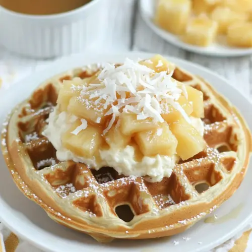 Coconut Cream Waffles