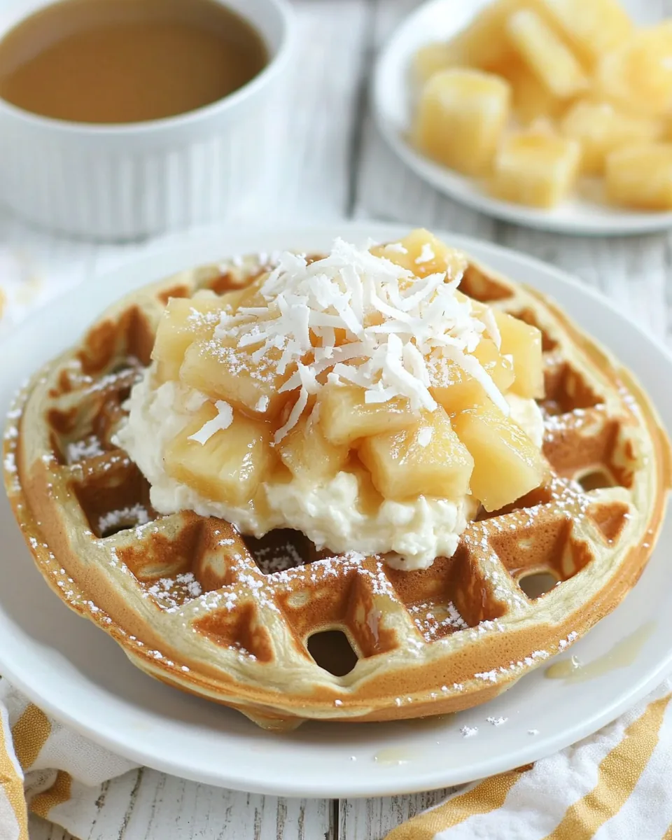 Coconut Cream Waffles