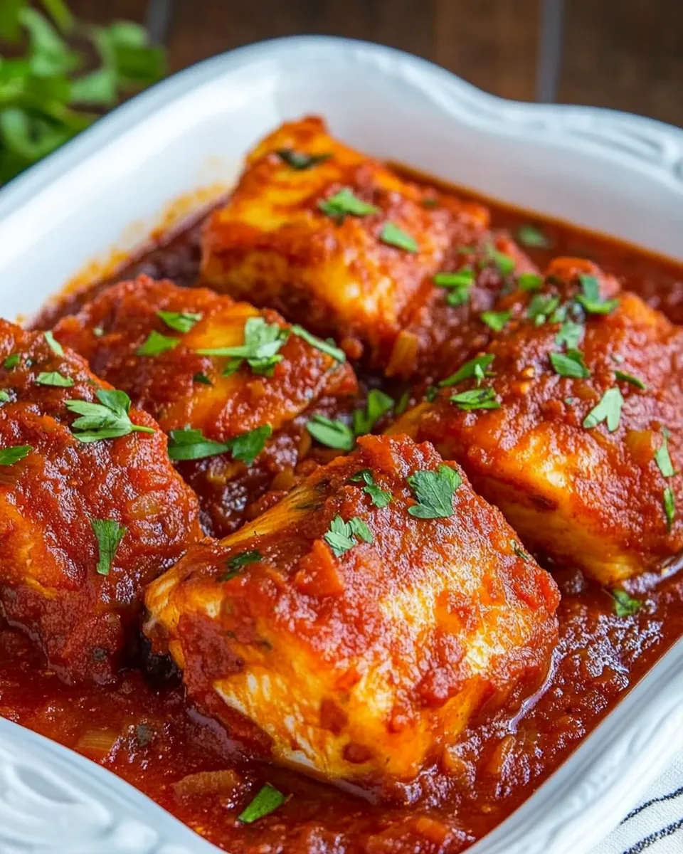 Cod Fish in Tomato Sauce