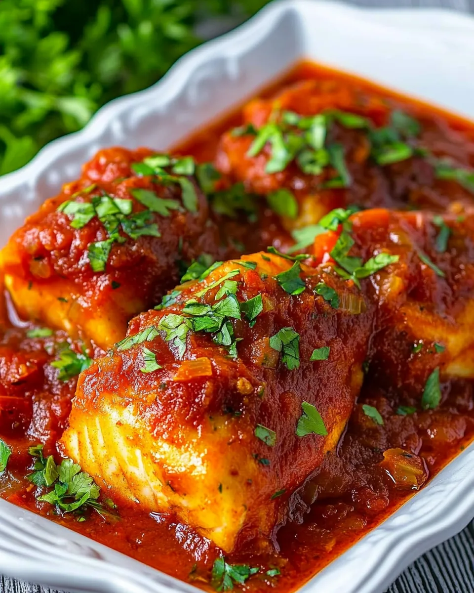 Cod Fish in Tomato Sauce