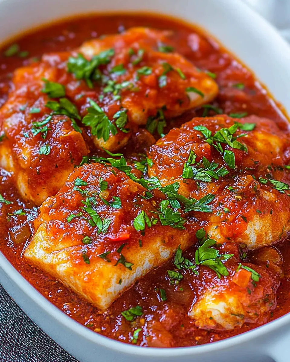 Cod Fish in Tomato Sauce