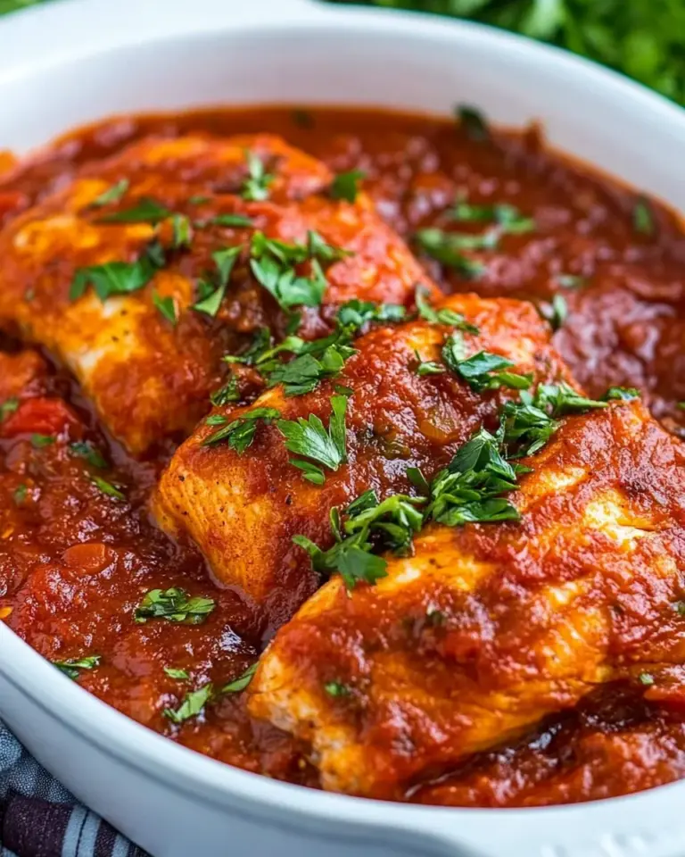 Cod Fish in Tomato Sauce