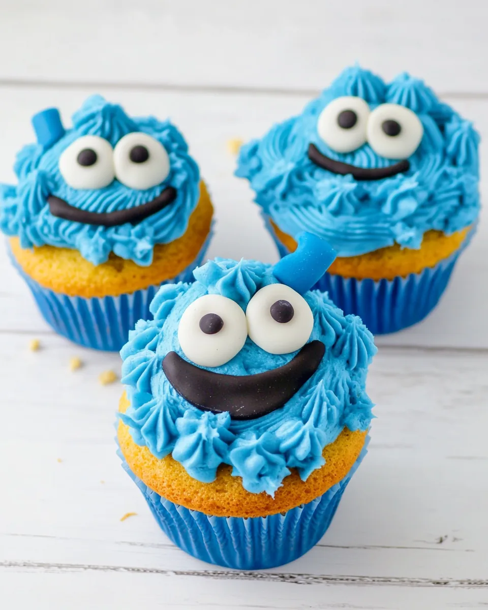 Cookie Monster Cupcakes