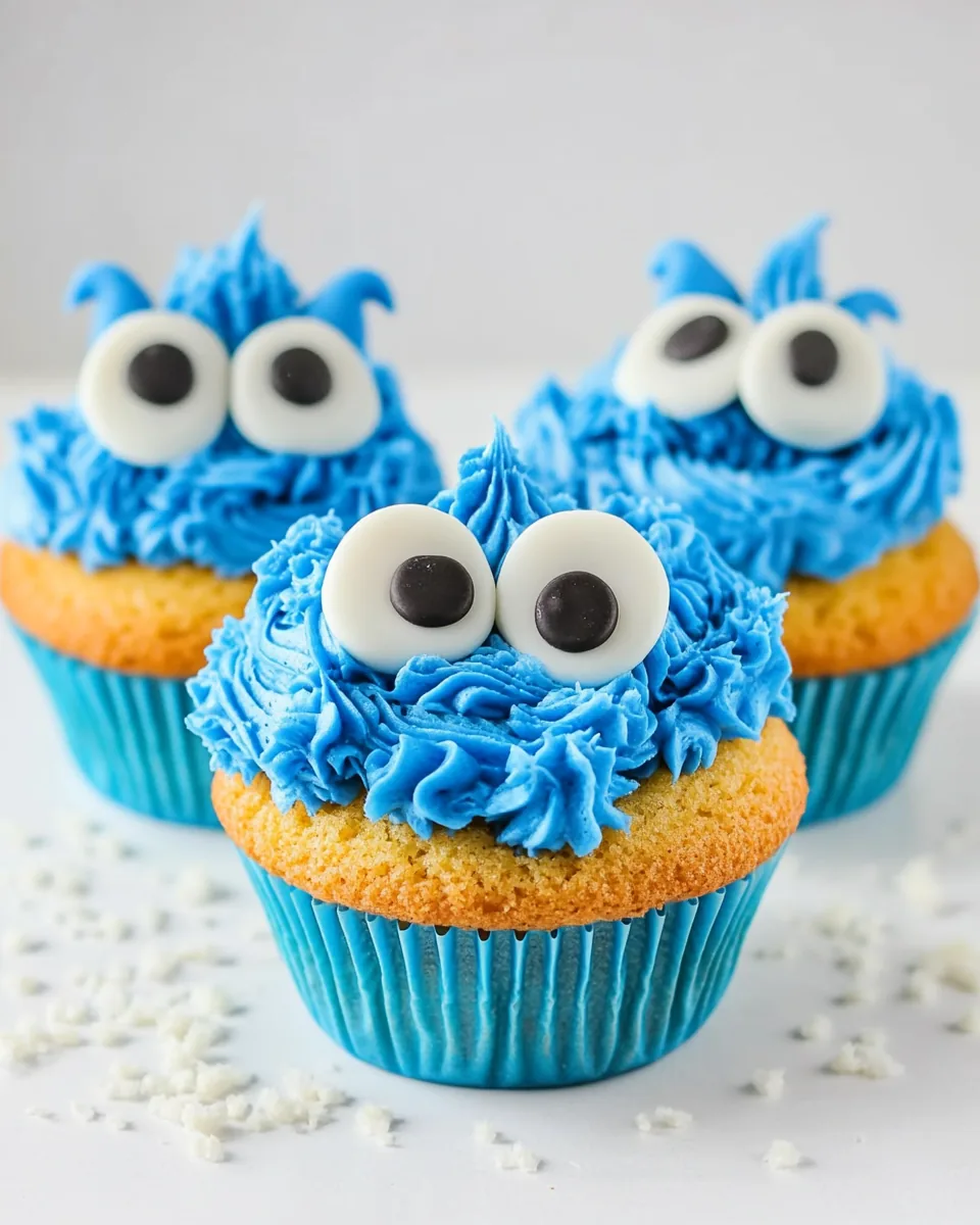 Cookie Monster Cupcakes