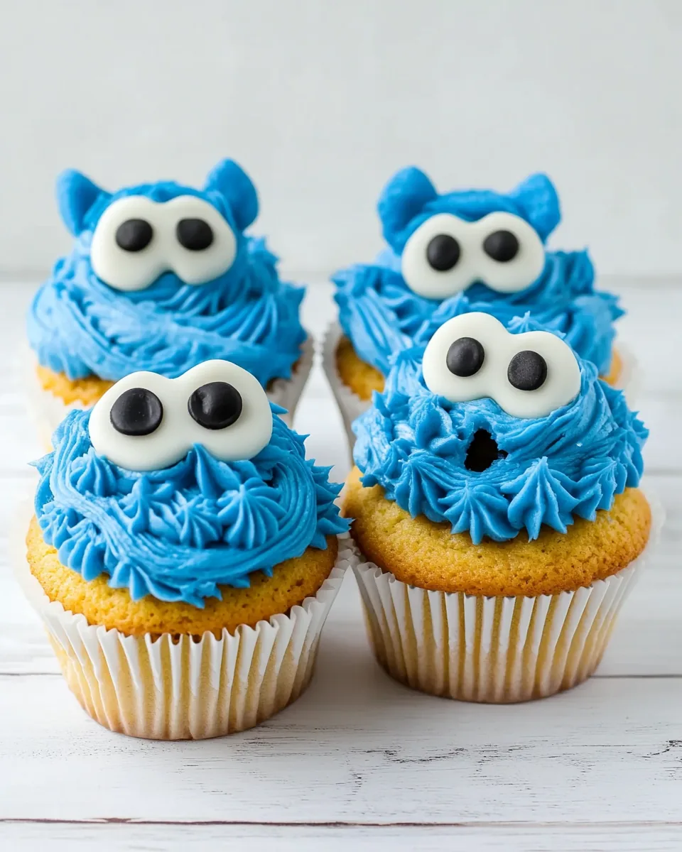 Cookie Monster Cupcakes