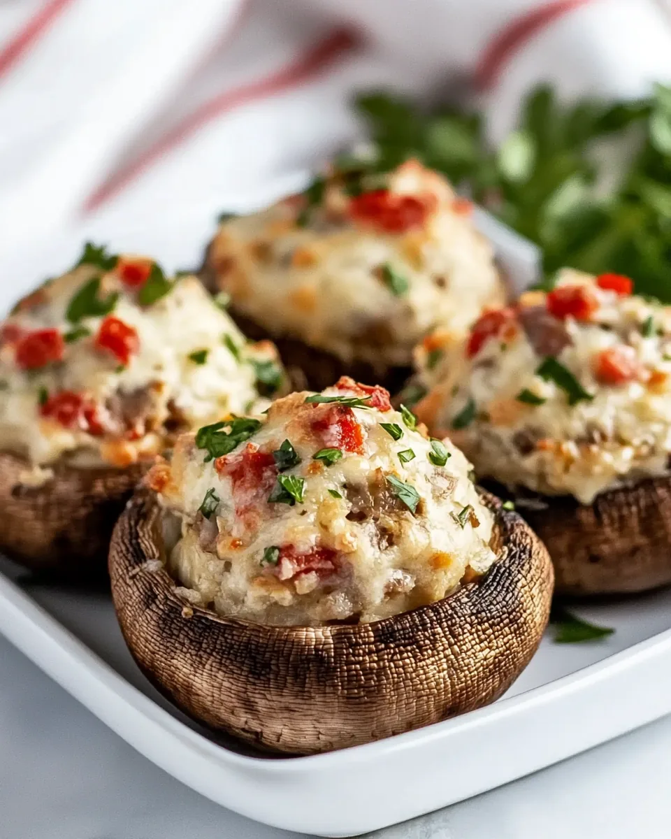 Cream Cheese Stuffed Mushrooms