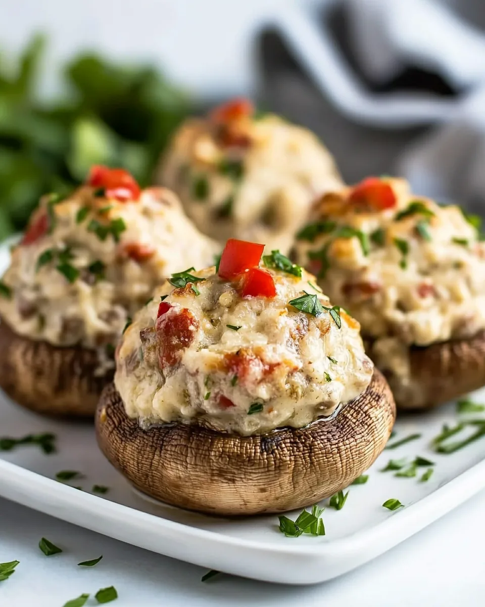 Cream Cheese Stuffed Mushrooms