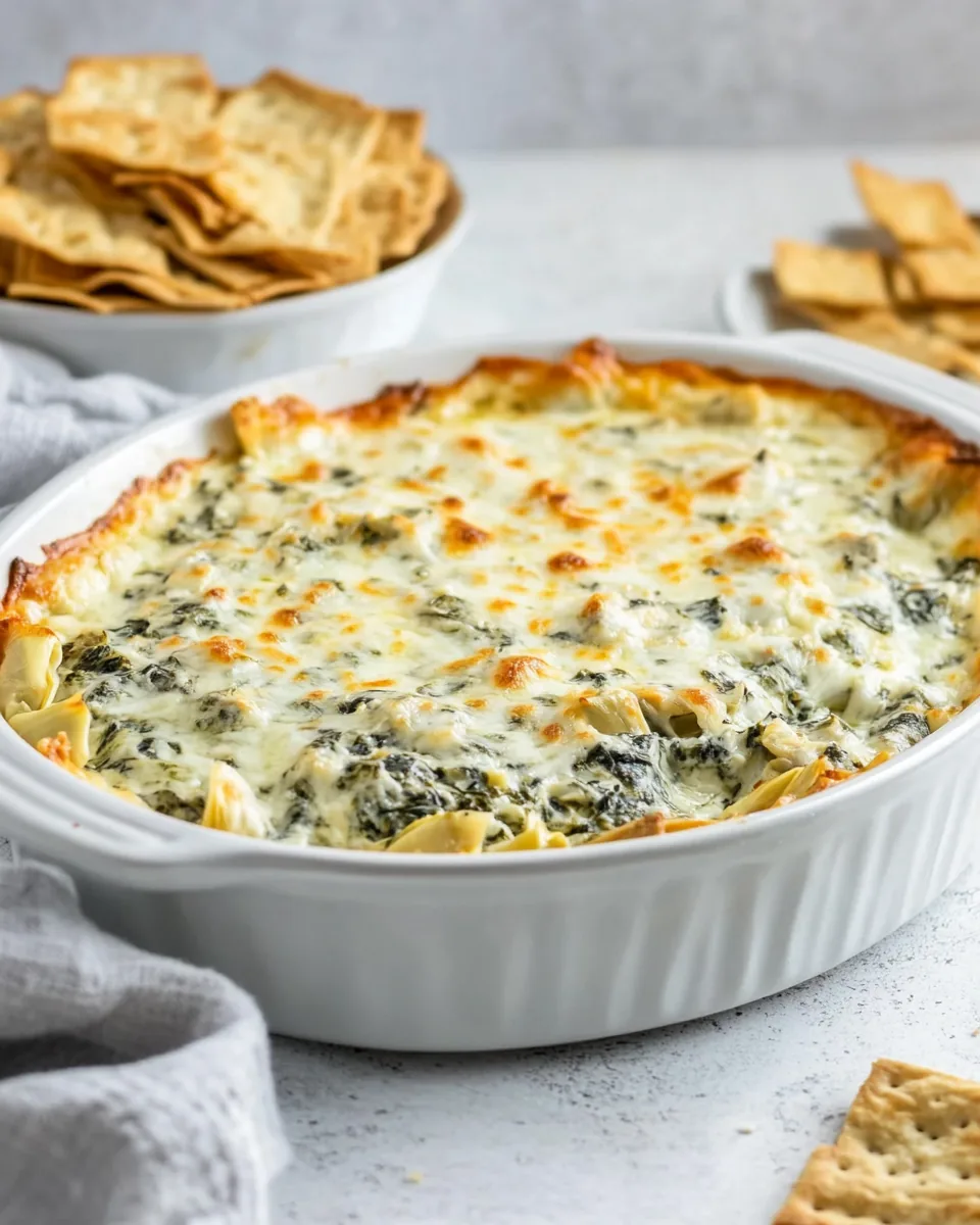 Creamy Baked Spinach Artichoke Dip