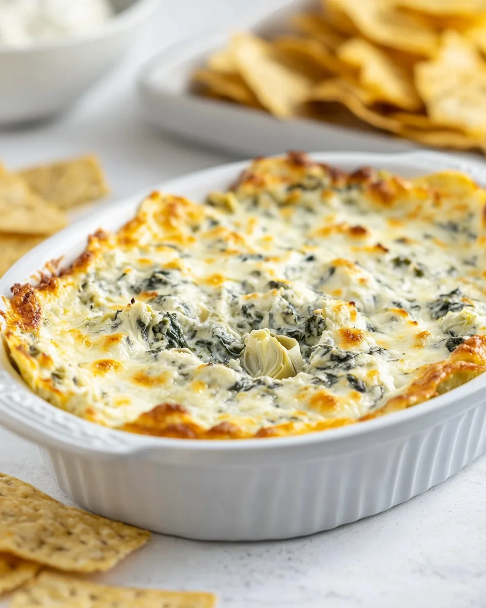 Creamy Baked Spinach Artichoke Dip