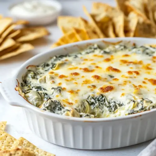 Creamy Baked Spinach Artichoke Dip