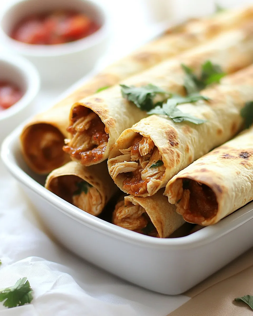 Creamy Chicken Taquitos