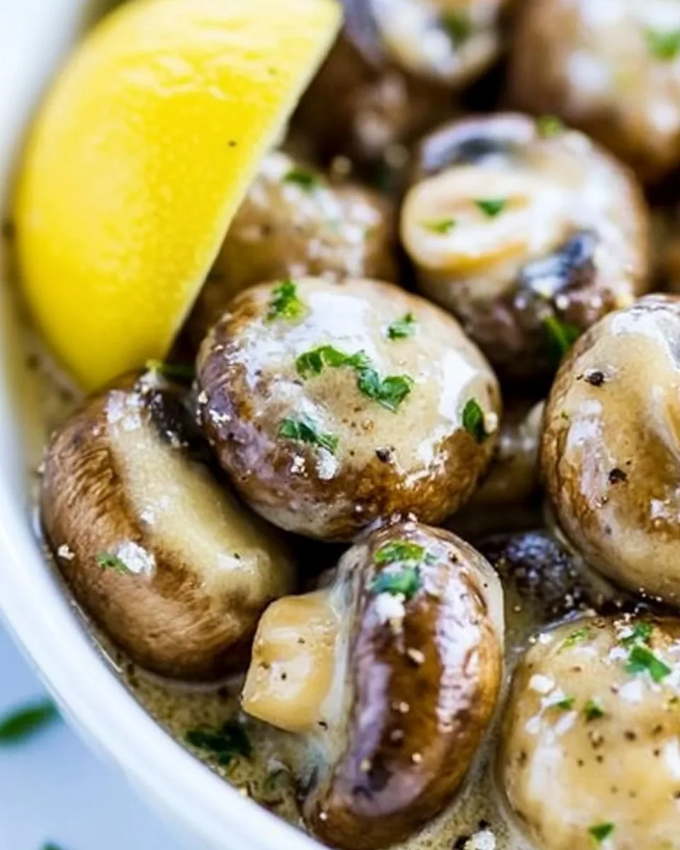 Creamy Garlic Mushrooms
