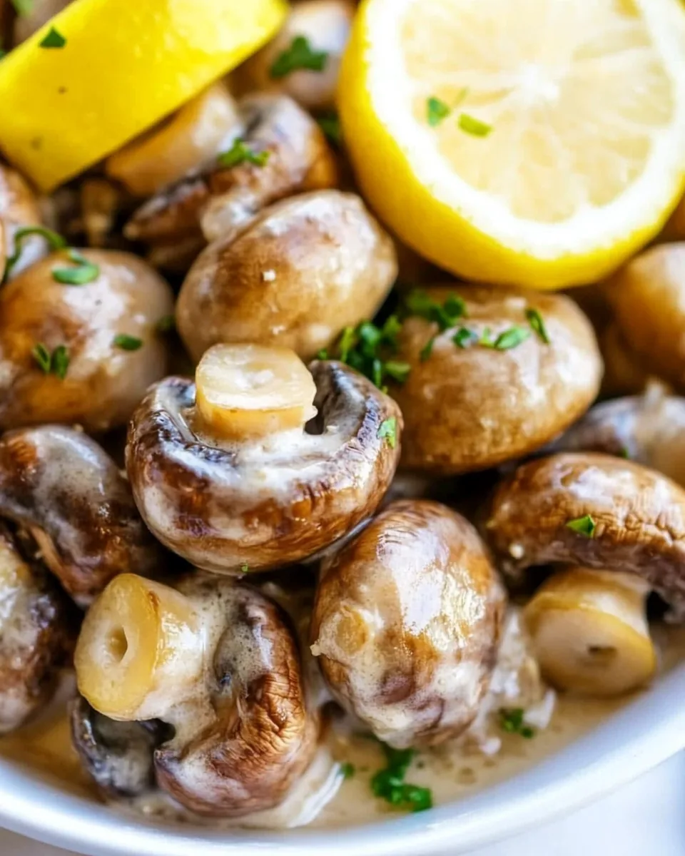Creamy Garlic Mushrooms