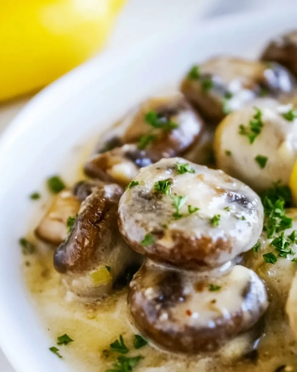 Creamy Garlic Mushrooms