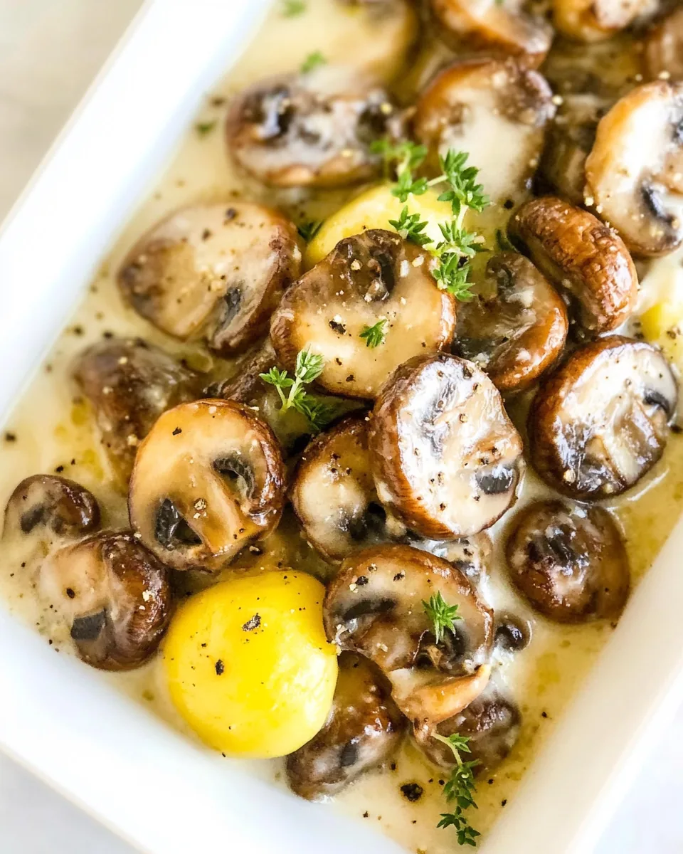 Creamy Garlic Mushrooms
