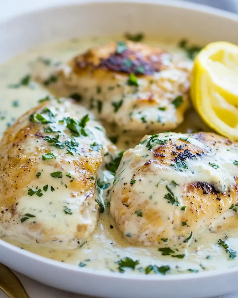 Creamy Lemon Garlic Chicken